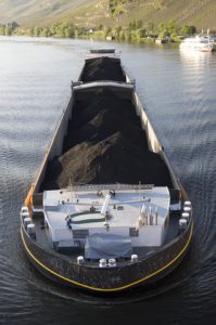 boat carrying coal